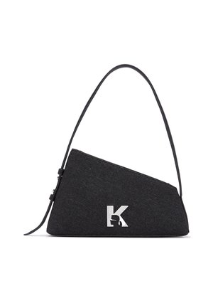 KLJ GEO SHOULDER BAG - Handtas - black denim