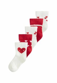 Next - 5 PACK - Socks - red heart Thumbnail Image 1