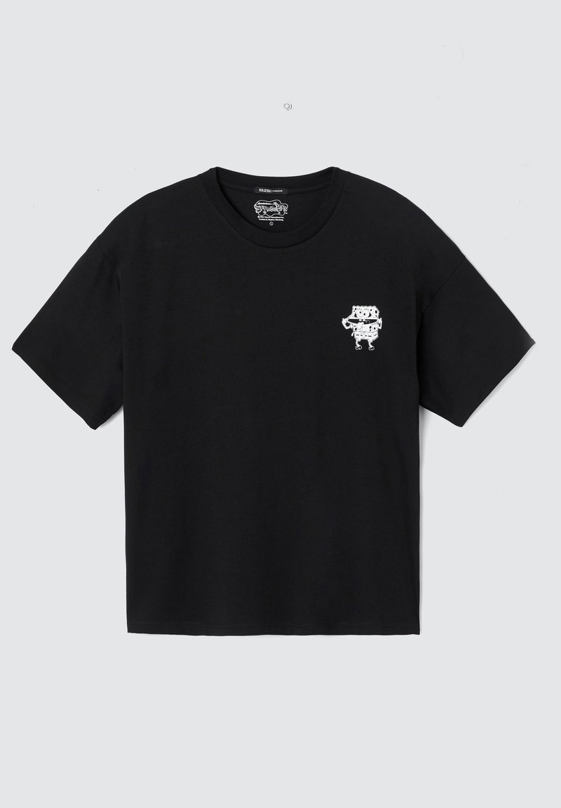 T-shirt Homme Bob L'éponge, Gris, Manches Courtes, Col Rond, Taille M, état Très Bon