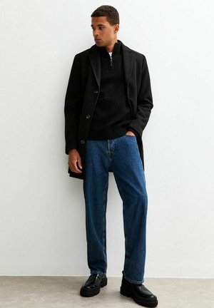 QUARTER ZIP FUNNEL NECK  - Maglione - black