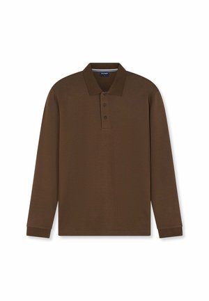 OLYMP OLYMP CASUAL WIRK, POLO LANGARM - Langarmshirt - braun