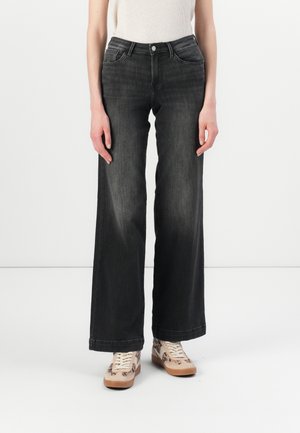 ONLPOWER PUSH UP WIDE LEG - Wide Leg - washed black