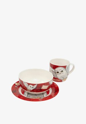 Harry Potter, HARRY POTTER FRÜHSTÜCKSSET HEDWIG EULE - Servizio da tavola per bambini - rot