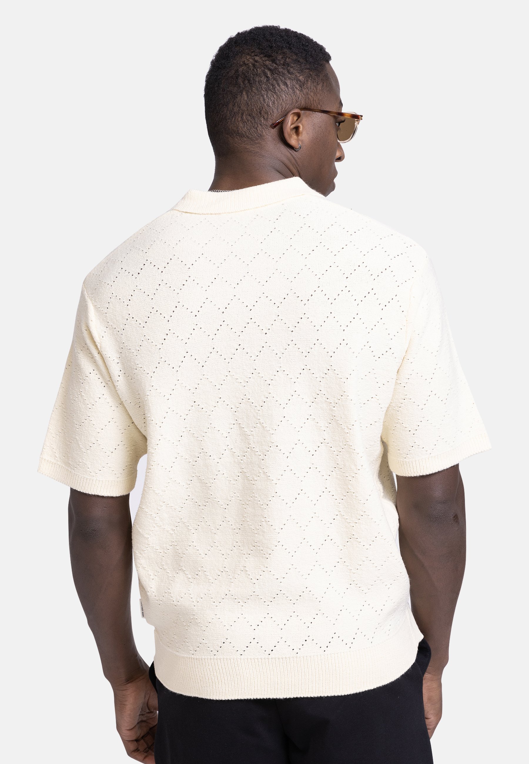 Redefined Rebel SALVATORE TEE - Polo shirt - pristine/off-white
