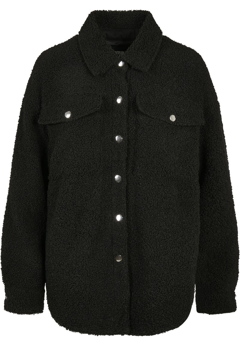 Urban Classics Halflange jas zwart