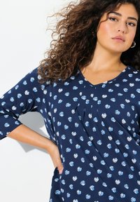 Ulla Popken MINIMAL PRINT 3/4 SLEEVE - Långärmad tröja - inky blue