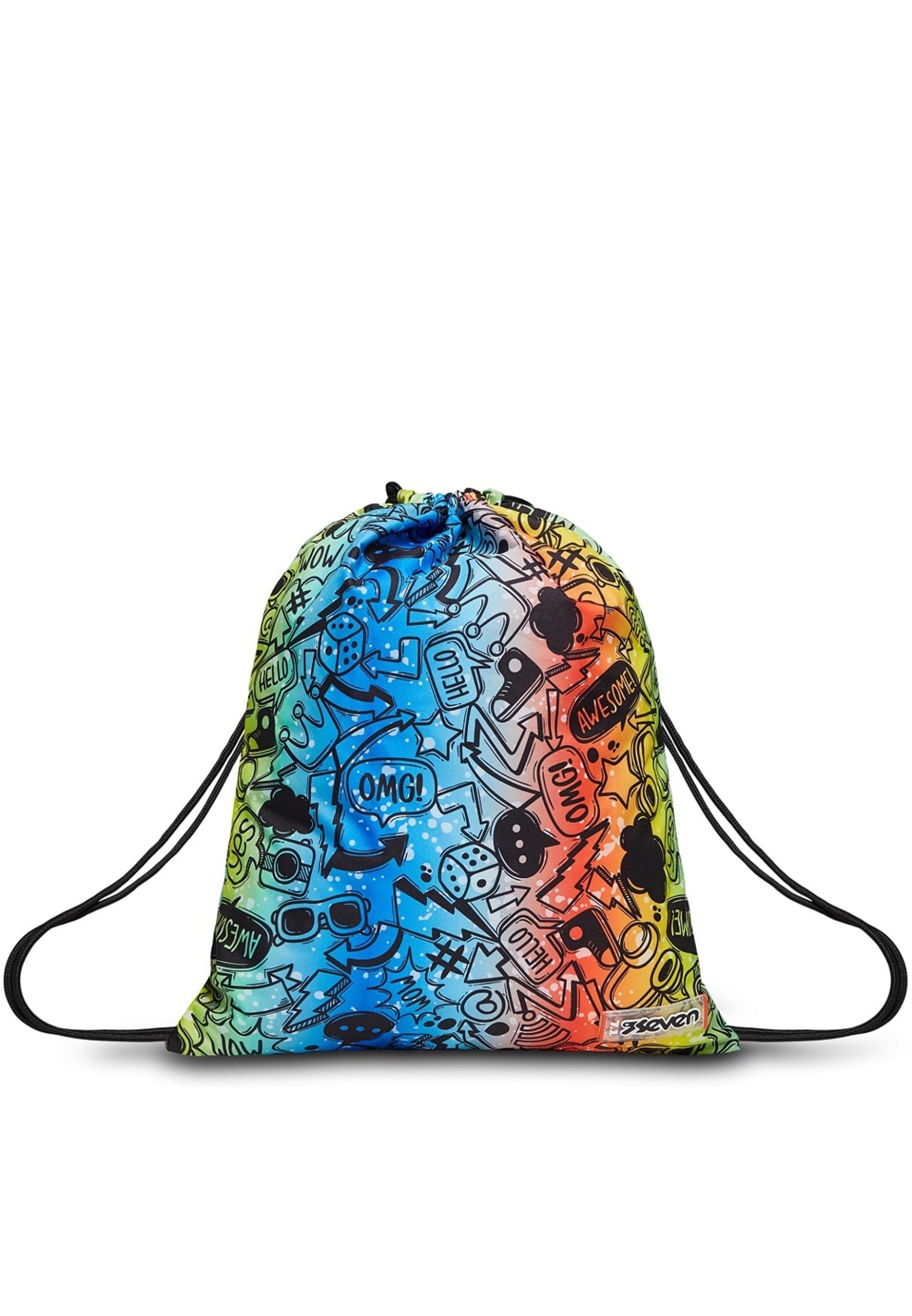 Seven SAKKY FLUO STAMP SACCA SCUOLA TEMPO LIBERO Sacchetto