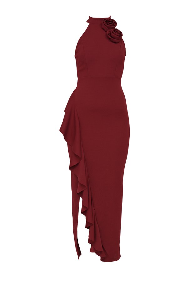 ALLIE ROSE RUFFLE DRESS - Cocktail dress / Party dress - berry wine2