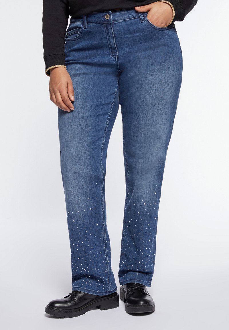 fiorella rubino jeans con strass