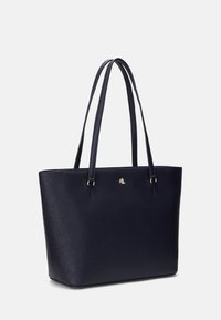Lauren Ralph Lauren CROSSHATCH LEATHER MEDIUM KARLY TOTE - Kézitáska - refined navy