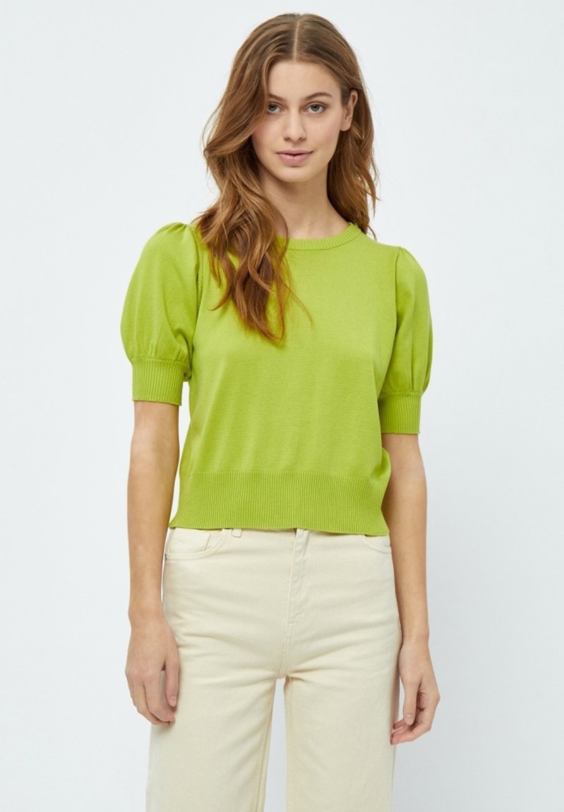 Minus MILIVA KNIT TEE - Jednoduché tričko - bright lime