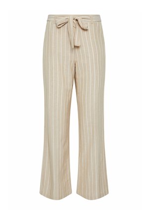 Long Tall Sally STRIPE WIDE LEG - Pantalon classique - stone