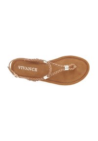 Vivance T-bar sandals - camelfarben
