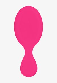 Rosa silikonpaddel med rundad topp och smal hals, med en jämn, matt yta och sömlös design.