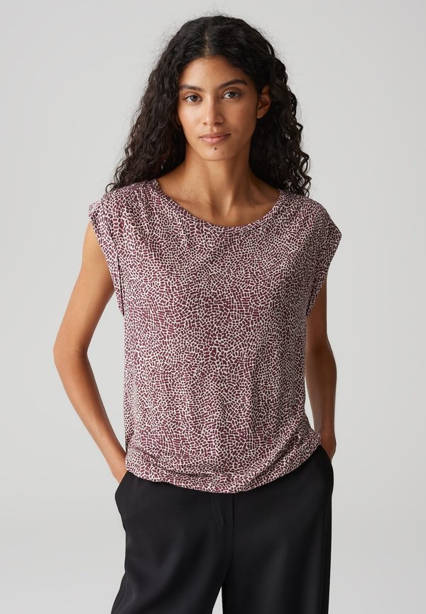 REGULAR FIT PRINT - Bluse - cassis