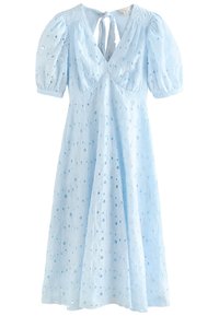 REGULAR FIT - FLORAL PRINT LACE - Vestido informal - blue