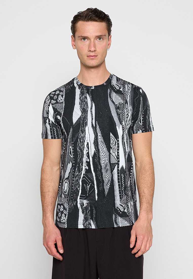 carlo colucci T-shirt print zwart