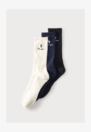 Polo Ralph Lauren, LOGO CREW 3 PACK - Κάλτσες - off-white/blue/black