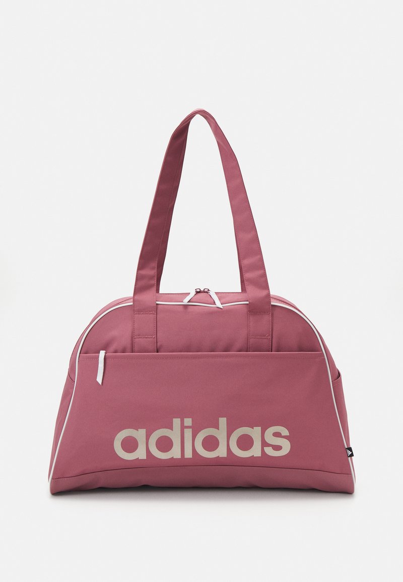 adidas Performance LINEAR ESSENTIALS BOWLING - Športna torba - preloved crimson/champagne metallic/white