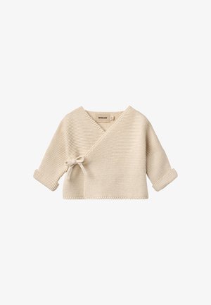 Wheat, KNIT WRAPAROUND L/S SIVA - Cardigan - sandshell