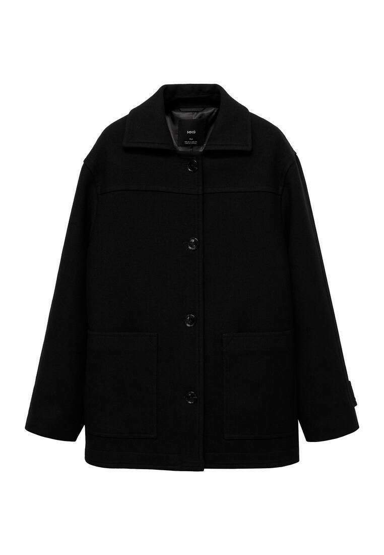 Mango Mantel zwart
