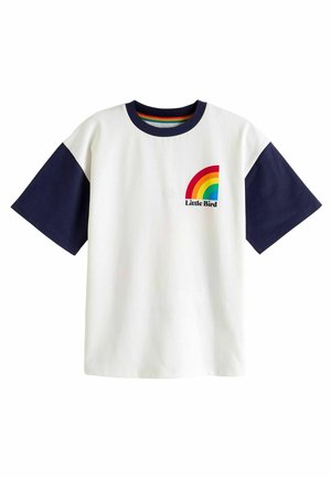 SHORT SLEEVE RAGLAN COLOURFUL - REGULAR FIT - T-shirt con stampa - navy ecru
