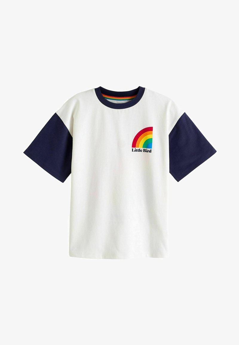 Little Bird SHORT SLEEVE RAGLAN COLOURFUL - REGULAR FIT - Apdrukāts T-krekls - navy ecru