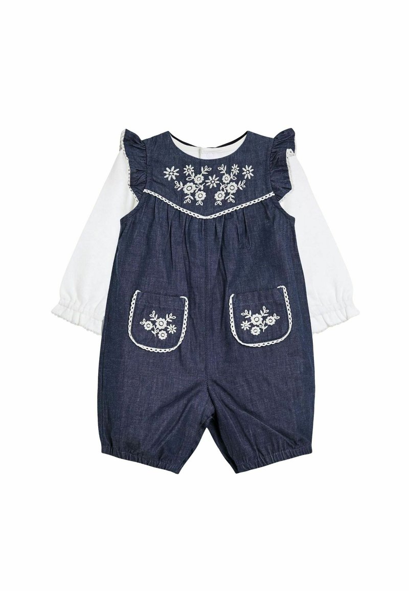 JoJo Maman Bébé REGULAR FIT EMBROIDERED CHAMBRAY SET - Montérky - denim blue