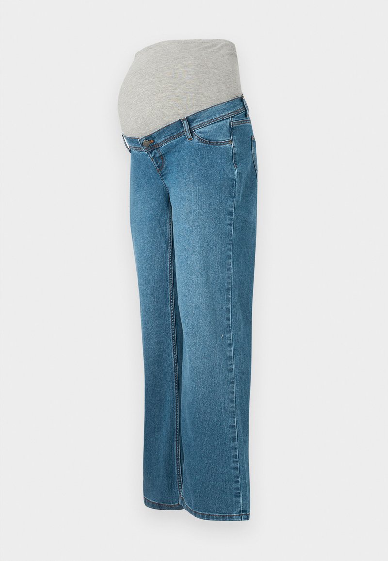 Mamalicious Straight leg jeans blauw denim/bluedenim