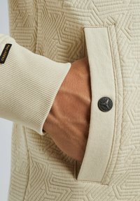 PME Legend MIT REISSVERSCHLUSS - Zip-up sweatshirt - bone white