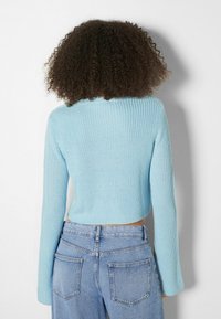 Bershka Stickad tröja - dark blue