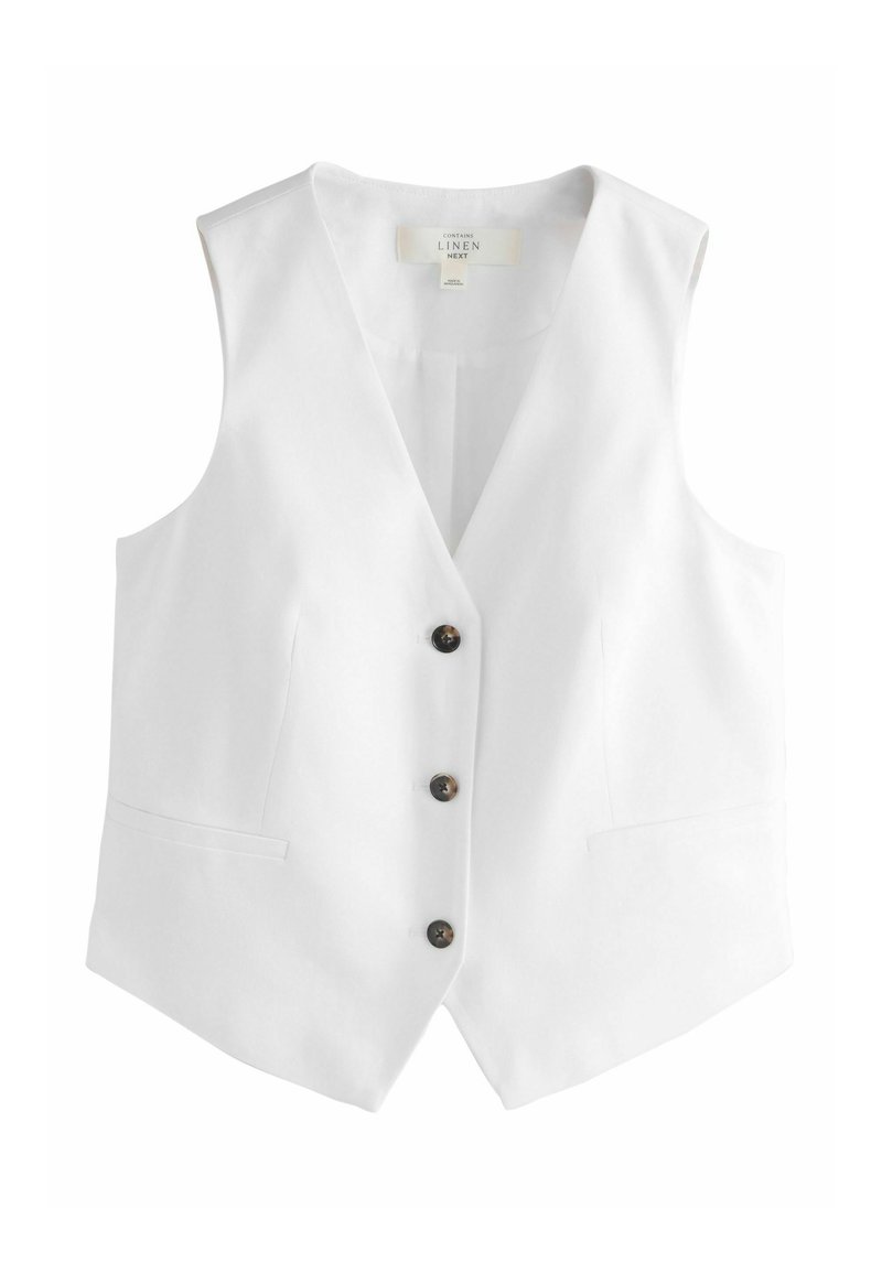 Next REGULAR FIT - V-NECK WAISTCOAT . - Bodywarmer - white/wit