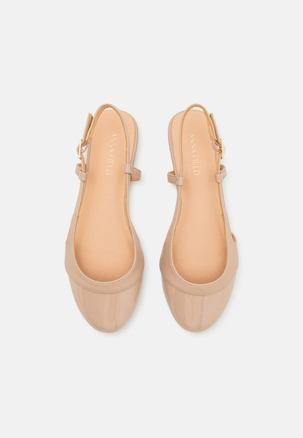 Slingback ballet pumps - beige4