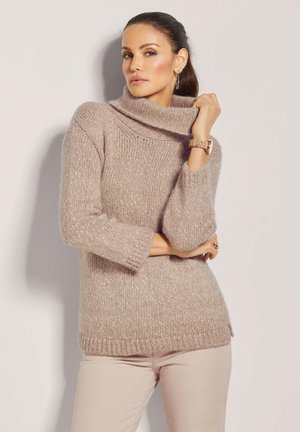 MADELEINE, ROLLKRAGEN  MIT 3/4-ARM - Pullover - cappuccino   natural white   melange