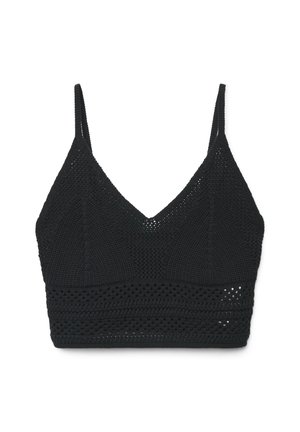 Terranova, UNCIN CON SPALLINE SOTTILI - Top - nero