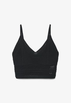 Terranova, UNCIN CON SPALLINE SOTTILI - Top - nero