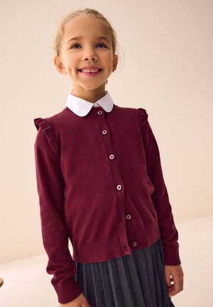 RICH FRILL SHOULDER STANDARD - Kardiganas - burgundy red
