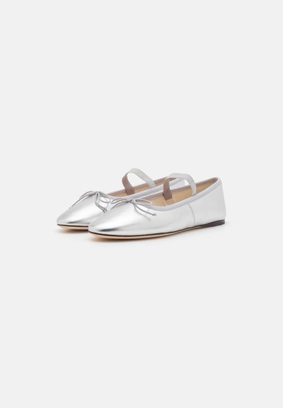 Loeffler Randall LEONIE SOFT BALLET FLAT - Ballerine con cinturino - silver