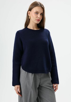 ROUND NECK - Pullover - navy
