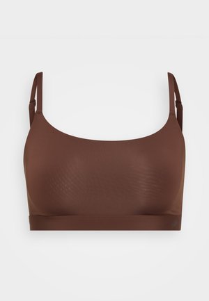 YITTY, SMOOTHED REALITY SQUARE NECK BRALETTE - Formujúca podprsenka - bossed up brown