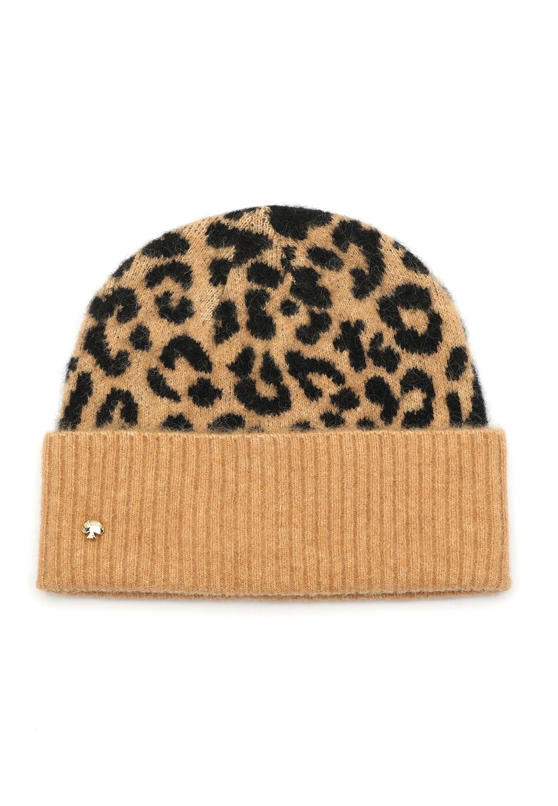 kate spade new york LEOPARD - Mössa - black light tobacco
