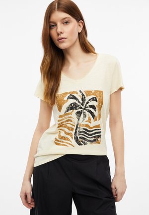s.Oliver, T-SHIRT - T-Shirt print - helles beige