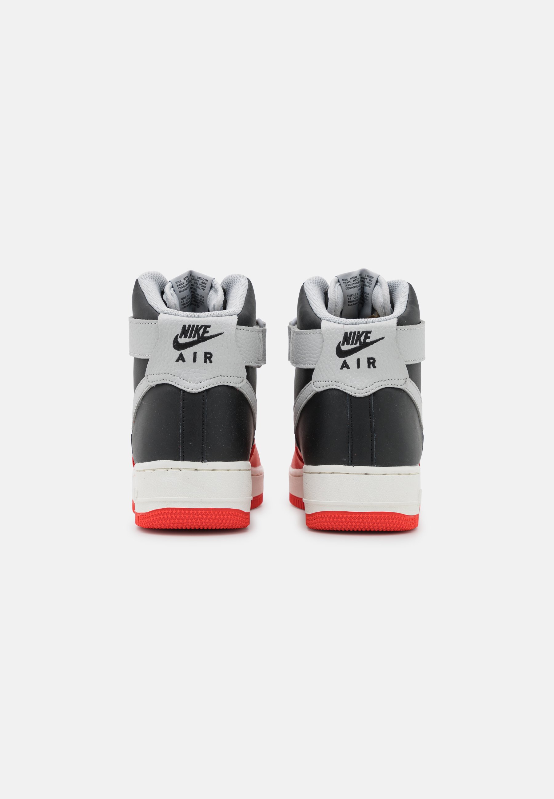 Nike Sportswear AIR FORCE 1 '07 - High-top trainers - black/grey fog/chile  red/sail/black - Zalando.co.uk