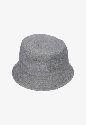 Grau Bucket Hat aus Frottee, mit runder Oberseite und breiter, strukturierter Krempe, mit einem dezenten, auf die Seite gestickten Logo.