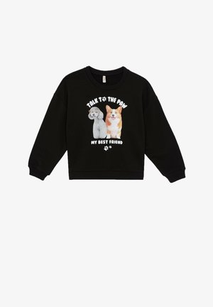 REGULAR FIT - Mikina - black