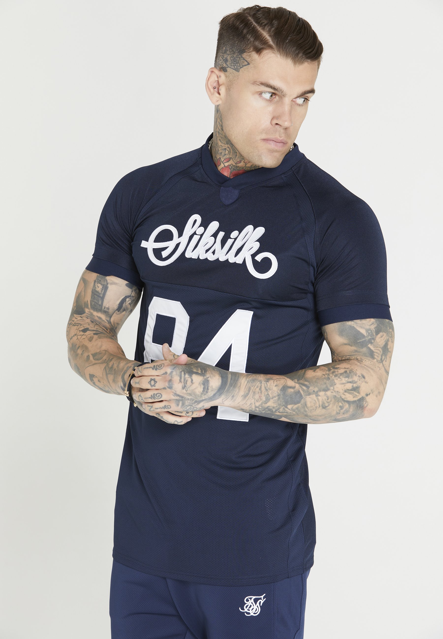SIKSILK STRETCH TEE - Camiseta básica - navy/azul marino - Zalando.es