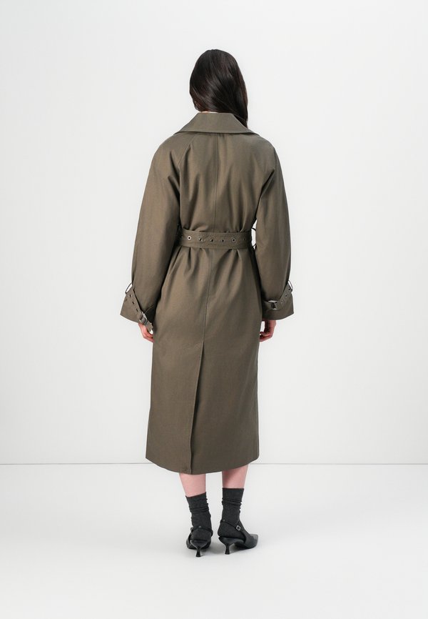 DOUBLE BREASTED  - Trenchcoat - mole dark3