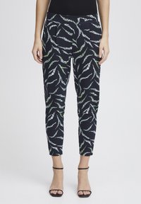 ICHI - KATE  - Trousers - total eclipse zebra flower aop Thumbnail Image 1