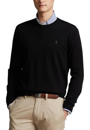 LONG SLEEVE - Stickad tröja - polo black