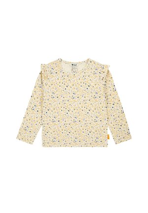 Steiff, T-SHIRT LANGARM WOOF & FLUFF - Long sleeved top - whitecap gray